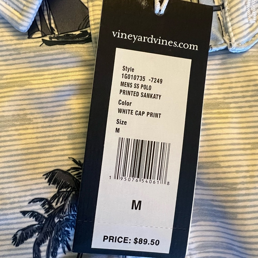 Vineyard Vines Nautical Print Polo Shirt - Blue, Red, White - Picture 5 of 5
